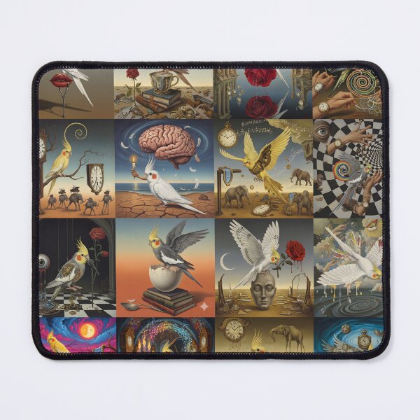 Item preview, Cockatiel Collage Inspired by Salvador Dali designed and sold by Divine Ease.
