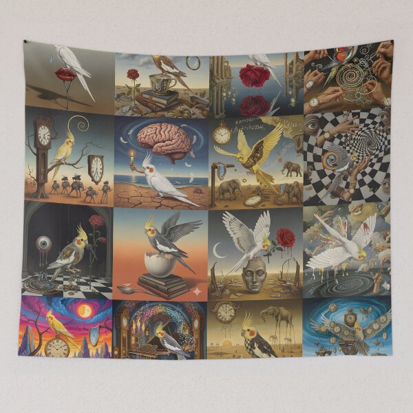 Item preview, Cockatiel Collage Inspired by Salvador Dali designed and sold by Divine Ease.