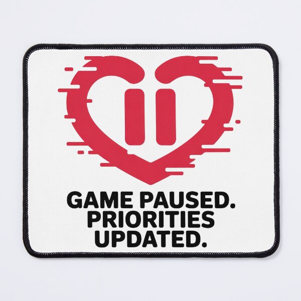 Item preview, Game Paused, Priorities Updated – Funny Gamer Valentine Shirt designed and sold by KapiPrint.