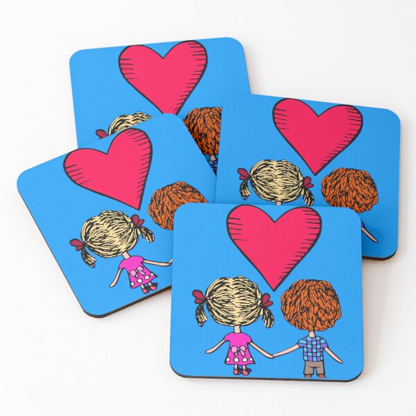 Item preview, Valentine's Day Boy and Girl hand-drawn designed and sold by Lovemountain.