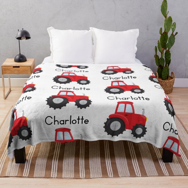 Item preview, Charlotte Personalized Red Tractor designed and sold by lifeintoart.