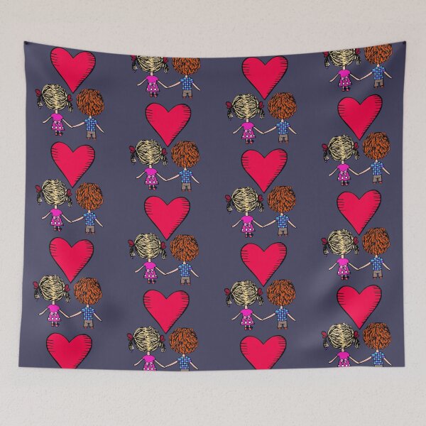 Item preview, Valentine's Day Boy and Girl hand-drawn designed and sold by Lovemountain.