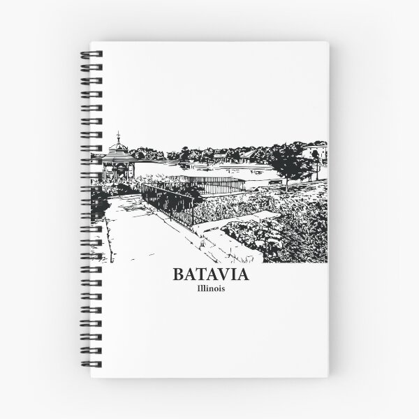 Item preview, Batavia IL - Ink Cityscape Illustration designed and sold by Lakeric.