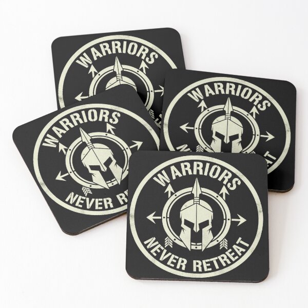 Item preview, Warriors Never Retreat Spartan Helmet Motivation Quote | Warrior Mindset Design designed and sold by SV-Creation.