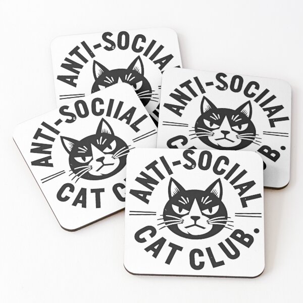 Item preview, Anti-Social Cat Club – Funny Cat Developer for Programmers & Introverts designed and sold by FeelFreeStore.
