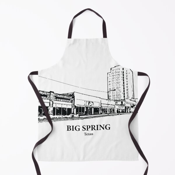 Item preview, Big Spring TX - Ink Cityscape Illustration designed and sold by Lakeric Cityscapes.