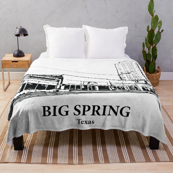 Item preview, Big Spring TX - Ink Cityscape Illustration designed and sold by Lakeric Cityscapes.