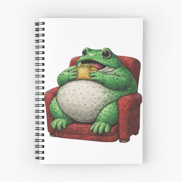 Item preview, Chubby Frog Eating Taco in Armchair designed and sold by PRfoxy.