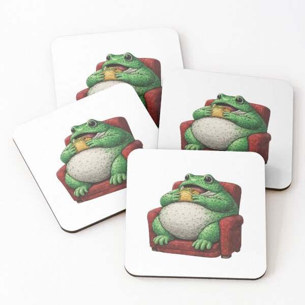 Item preview, Chubby Frog Eating Taco in Armchair designed and sold by PRfoxy.