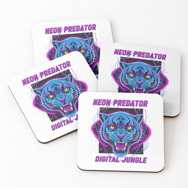 Item preview, Neon Predator - Cyberpunk Panther Glitch Art designed and sold by KrovusLab.