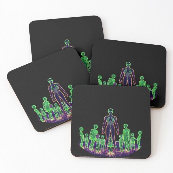 Item preview, Neon X-Ray Aliens – Sci-Fi Futuristic Neon Art designed and sold by Sparkofart07.