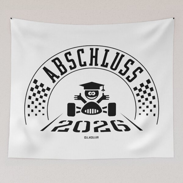 Item preview, Graduation 2026 (School leaving certificate / Finish line / Black) designed and sold by Roderix.