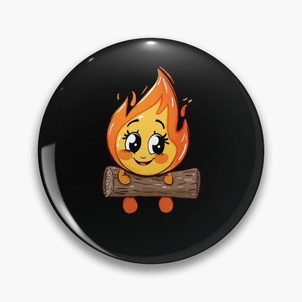 Item preview, Cute Fire Creature on a Wooden Log designed and sold by SOUFIANE1991.