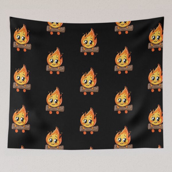 Item preview, Cute Fire Creature on a Wooden Log designed and sold by SOUFIANE1991.