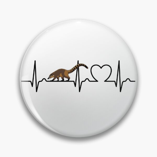 Item preview, Coati heart curve - Cute coati ECG designed and sold by Halfstone.