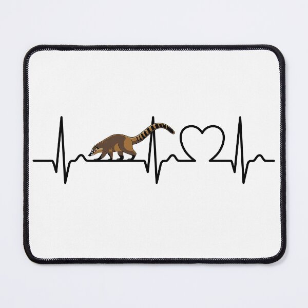 Item preview, Coati heart curve - Cute coati ECG designed and sold by Halfstone.