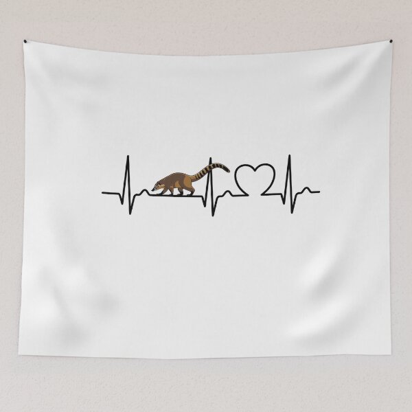 Item preview, Coati heart curve - Cute coati ECG designed and sold by Halfstone.