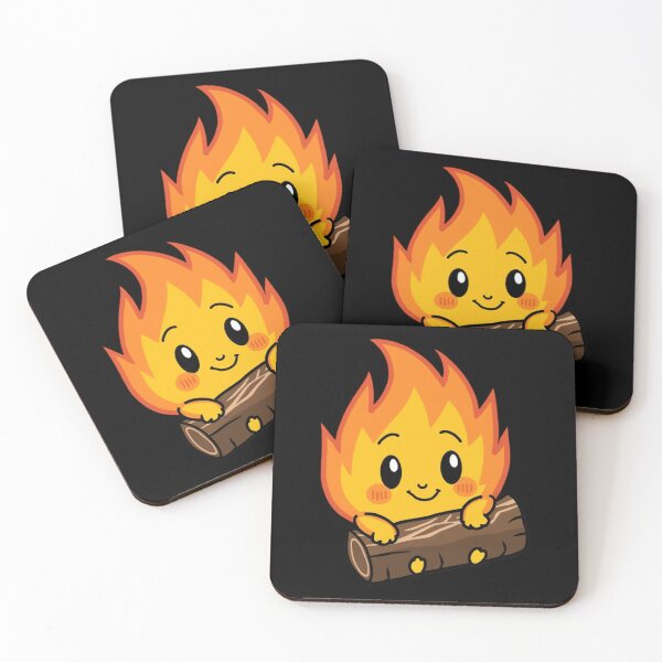 Item preview, Cute Fire Creature on a Wooden Log designed and sold by SOUFIANE1991.
