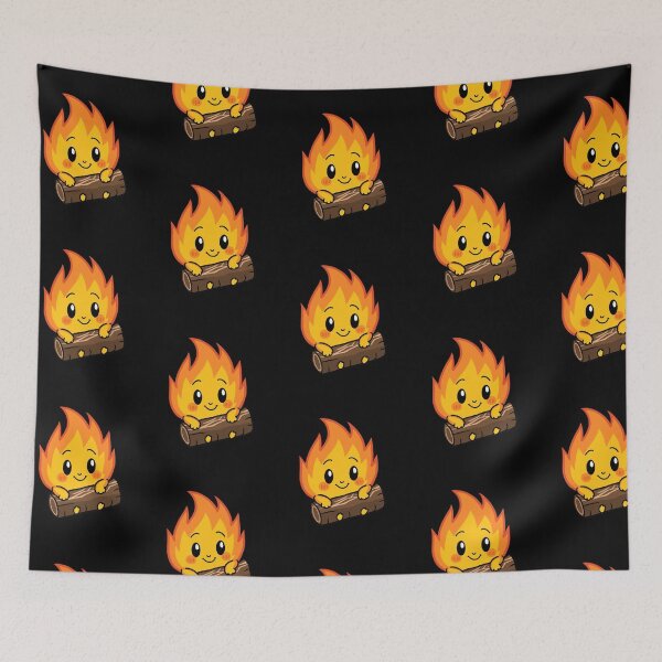 Item preview, Cute Fire Creature on a Wooden Log designed and sold by SOUFIANE1991.
