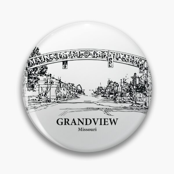 Item preview, Grandview MO - Ink Cityscape Illustration designed and sold by Lakeric Cityscapes.