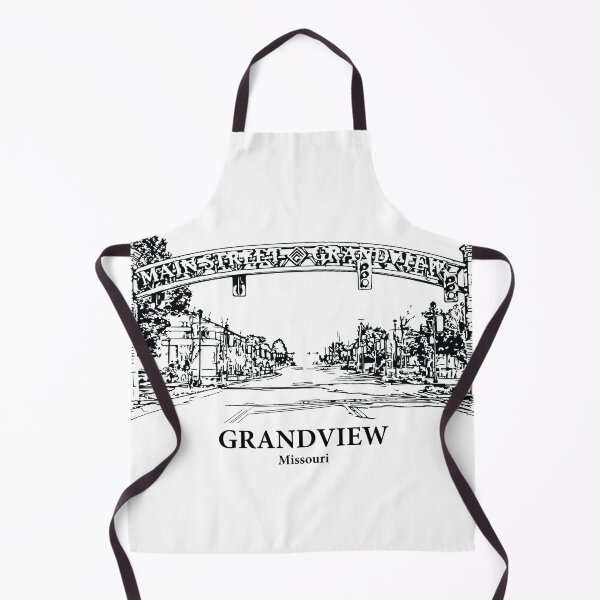 Item preview, Grandview MO - Ink Cityscape Illustration designed and sold by Lakeric Cityscapes.
