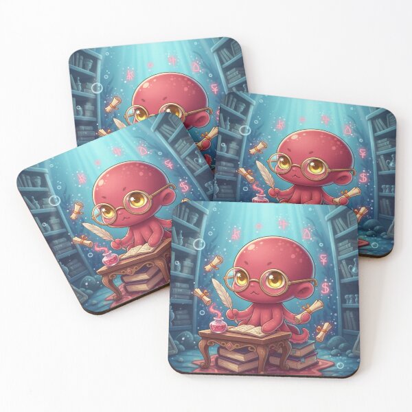 Item preview, The Ruby Octo-Scholar: Keeper of Crimson Secrets designed and sold by Mood & Muse Studio.