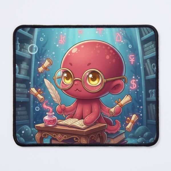 Item preview, The Ruby Octo-Scholar: Keeper of Crimson Secrets designed and sold by Mood & Muse Studio.