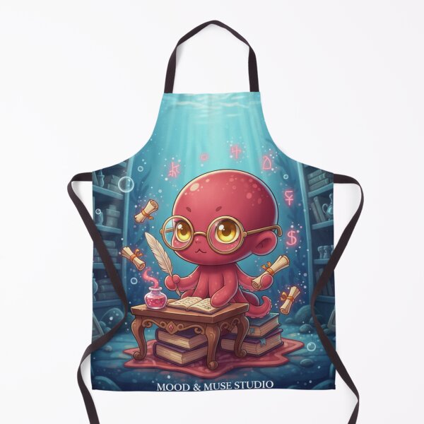 Item preview, The Ruby Octo-Scholar: Keeper of Crimson Secrets designed and sold by Mood & Muse Studio.