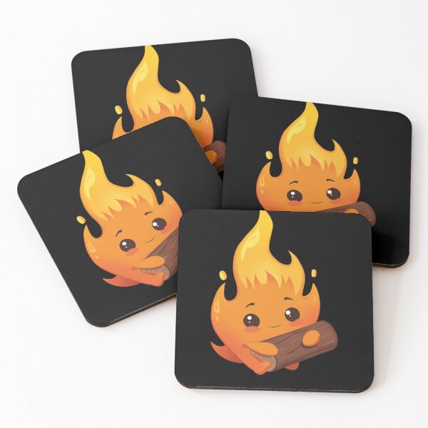 Item preview, Cute Fire Creature on a Wooden Log designed and sold by SOUFIANE1991.