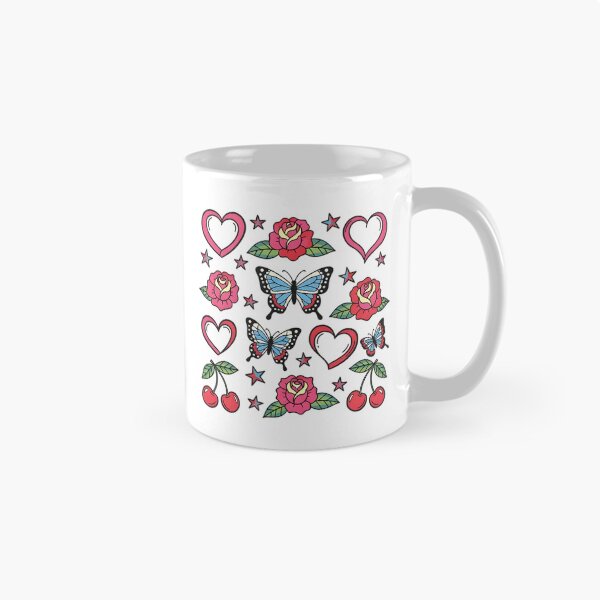 Item preview, Y2K Retro Tattoo Flash - Vintage Hearts and Stars designed and sold by KrovusLab.