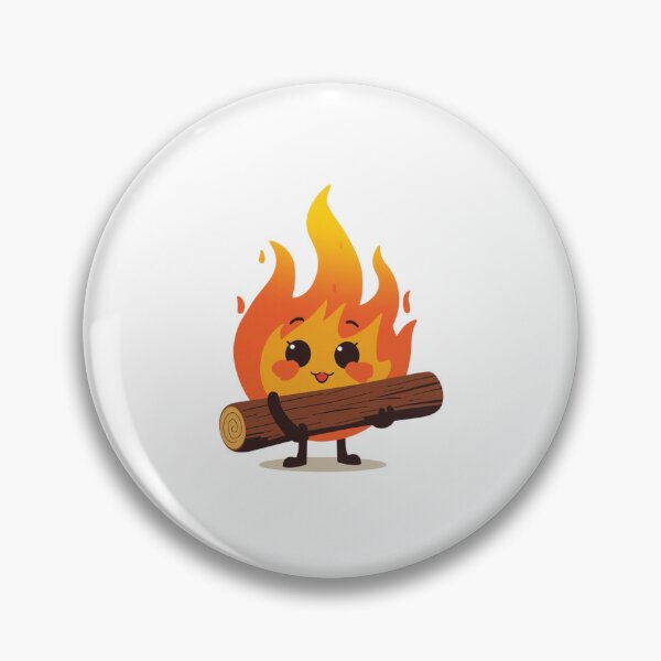 Item preview, Cute Fire Creature on a Wooden Log designed and sold by SOUFIANE1991.