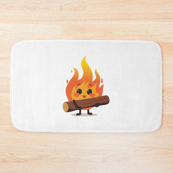Item preview, Cute Fire Creature on a Wooden Log designed and sold by SOUFIANE1991.