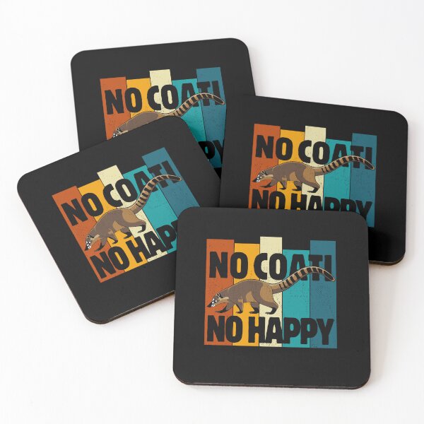 Item preview, No Coati No Happy - Cute coati sticker designed and sold by Halfstone.