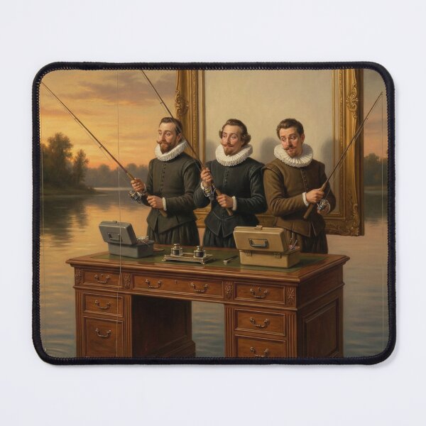 Item preview, Surreal Renaissance Office Fishing Scene designed and sold by EimSol.