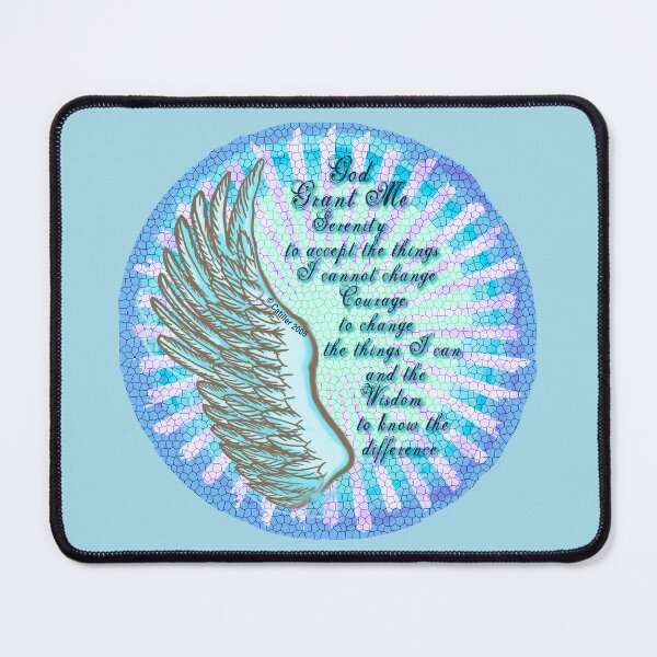 Item preview, Aqua Serenity Prayer Wing designed and sold by artmuvz.