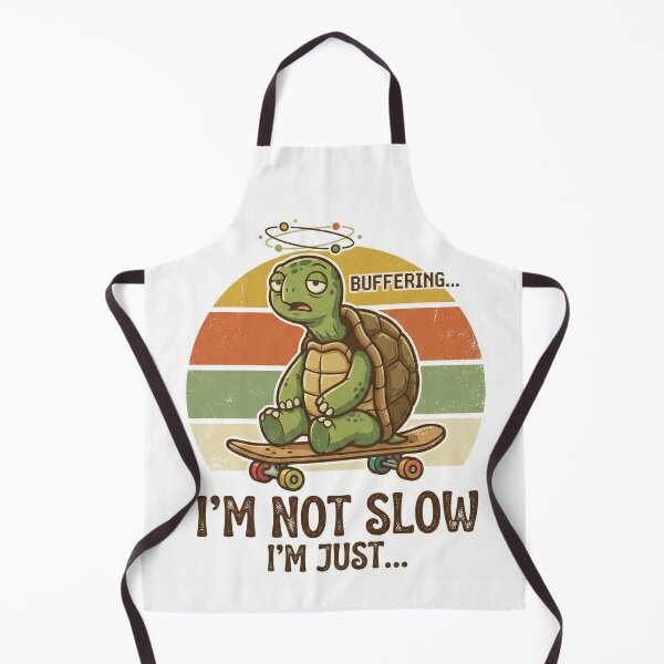 Item preview, Im Not Slow Just Buffering Turtle Skateboard Funny Retro 70s Sticker designed and sold by Pingi-shop.