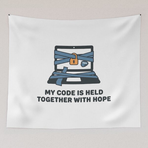 Item preview, My Code is Held Together with Hope designed and sold by DuckShip.
