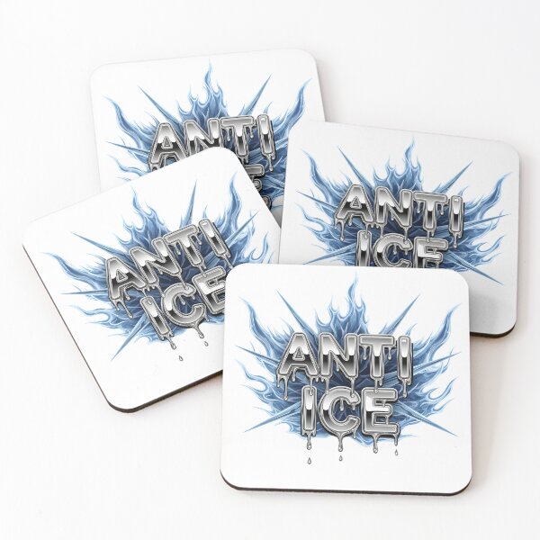 Item preview, Anti Ice - Blue Flames Chrome Metal Design designed and sold by Latikshop.