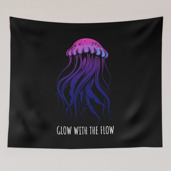 Item preview, Glow with the flow. Jellyfish with tentacles, sea dweller designed and sold by Halfstone.