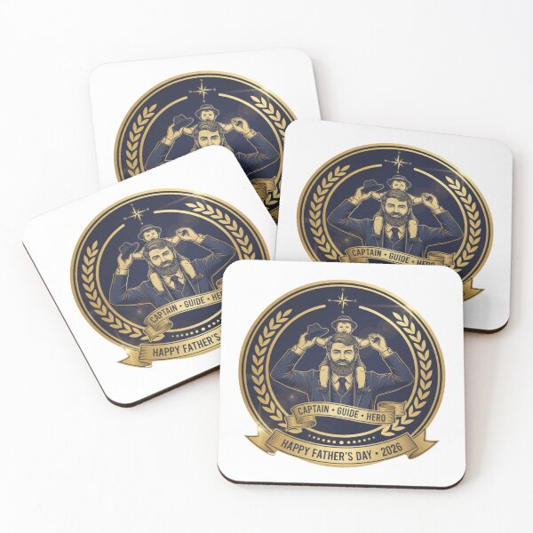 Item preview, Happy Father’s Day 2026 – Premium Gold Captain Guide Hero Dad Crest designed and sold by Wear Sculpt.
