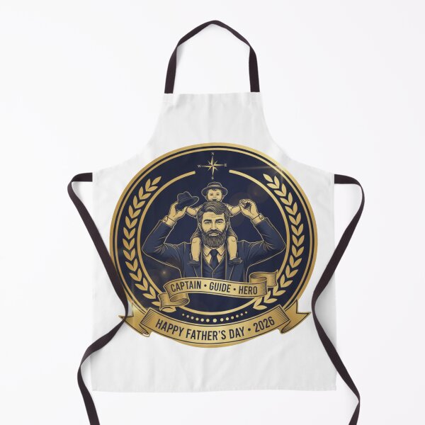 Item preview, Happy Father’s Day 2026 – Premium Gold Captain Guide Hero Dad Crest designed and sold by Wear Sculpt.