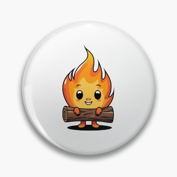 Item preview, Cute Fire Creature on a Wooden Log designed and sold by SOUFIANE1991.