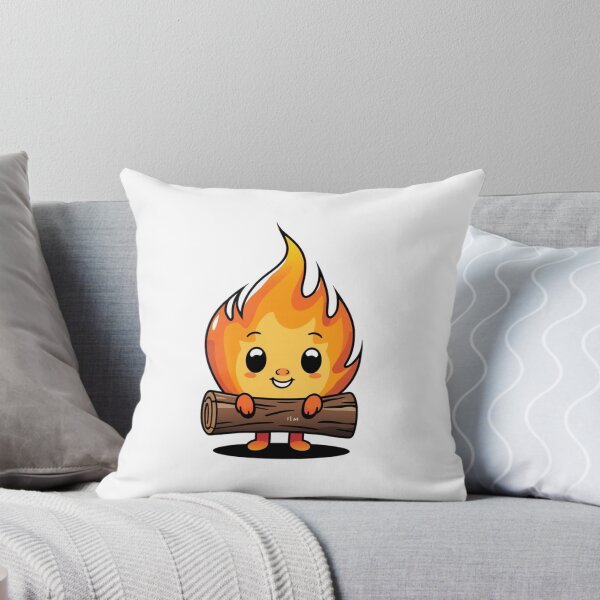 Item preview, Cute Fire Creature on a Wooden Log designed and sold by SOUFIANE1991.