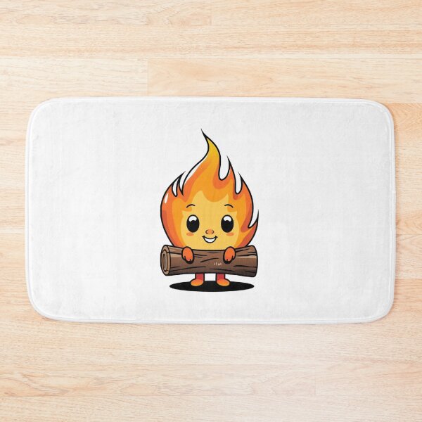 Item preview, Cute Fire Creature on a Wooden Log designed and sold by SOUFIANE1991.