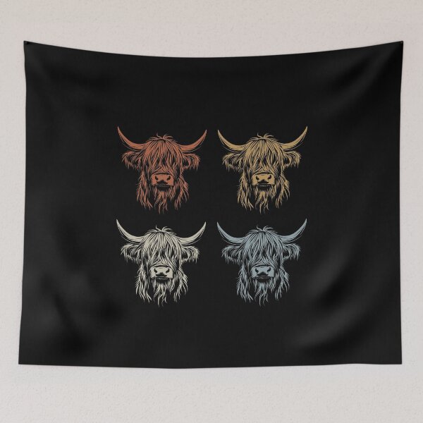 Item preview, Scottish Highland cattle - Cow - Vintage designed and sold by Halfstone.