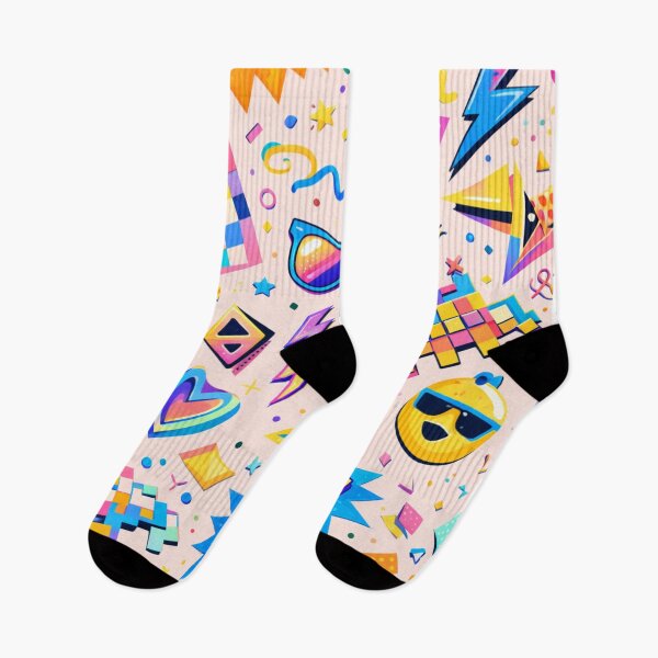 Item preview, 80s Pop Art Fabric Pattern AI – Bright Retro Comic Geometric Seamless Design designed and sold by Cleora Art .
