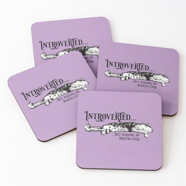 Item preview, Introverted but willing to discuss cats designed and sold by Vanessa Gemmel.