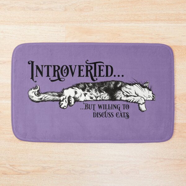 Item preview, Introverted but willing to discuss cats designed and sold by Vanessa Gemmel.