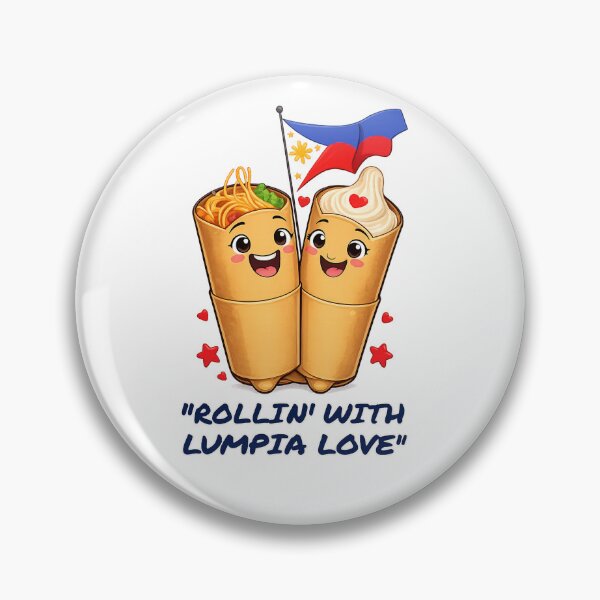 Item preview, Rollin’ with Lumpia Love – Cute Filipino Food Cartoon Design designed and sold by FirstLoveDadArt.