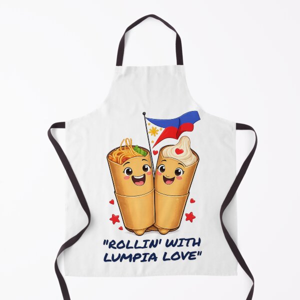 Item preview, Rollin’ with Lumpia Love – Cute Filipino Food Cartoon Design designed and sold by FirstLoveDadArt.